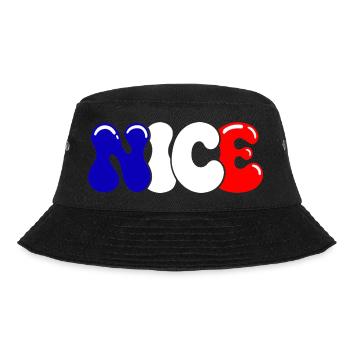 Nöcke Frankreich Blaue Fahne Weiß Rot - Bucket Hat - Schwarz - Vorne