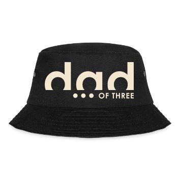 Dad of Three – Papa von drei Kindern - Bucket Hat - Schwarz - Vorne