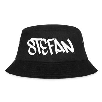 Stefan: Geschenkidee für Stefan - Bucket Hat - Schwarz - Vorne
