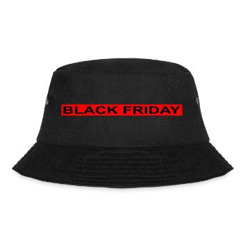 Black Friday roter Streifen - Bucket Hat - Schwarz - Vorne - Lela (165cm)