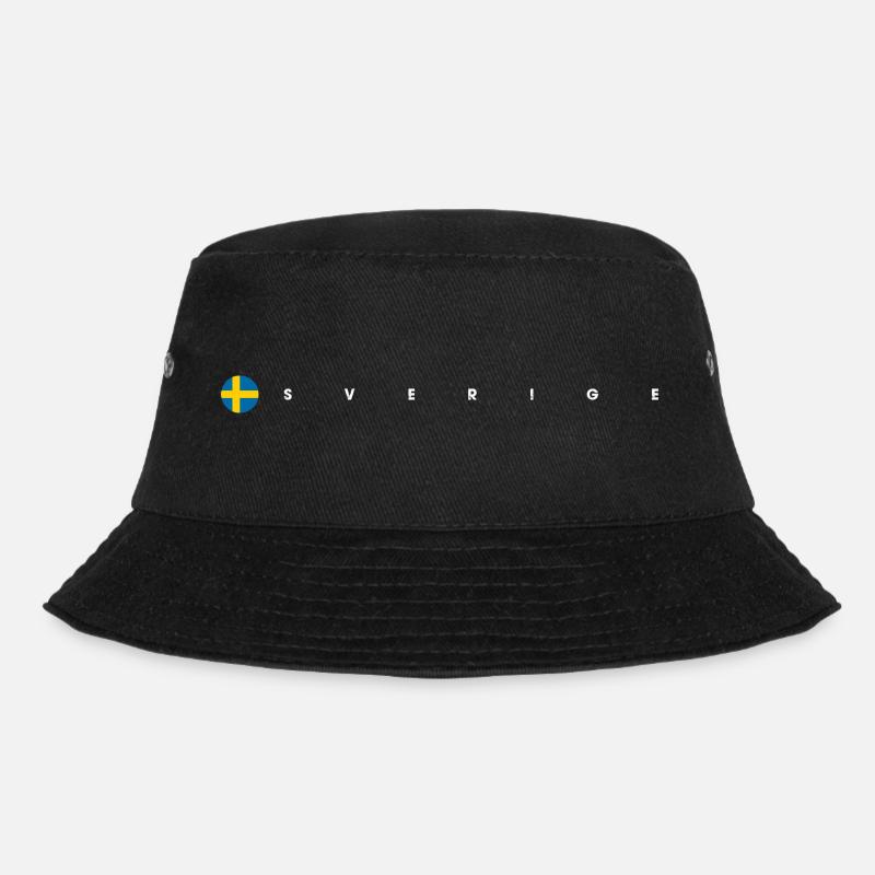 Sverige Flagge - Bucket Hat - Schwarz