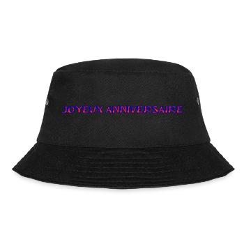 BIRTHDAY. HAPPY BIRTHDAY. HAPPY BIRTHDAY. - Bucket Hat - black - Front - Lela (165cm)