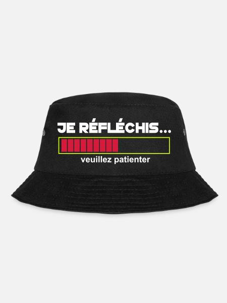 JE Réfléchis,drôle,citations,humour,formes - Bob - noir
