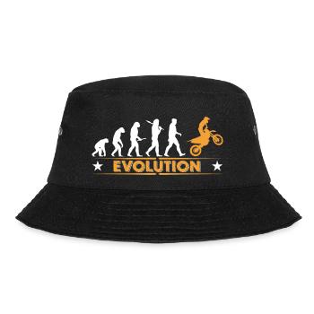 Motocross Evolution - orange/weiss - Bucket Hat - Schwarz - Vorne - Lela (165cm)