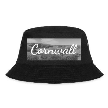 Retro Lettering at a Cornwall Beach England - Bucket Hat - Schwarz - Vorne - Lela (165cm)