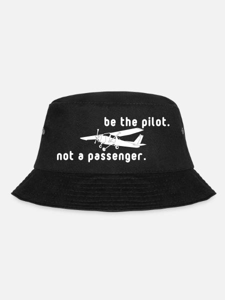 Sei der Pilot Flugzeug Geschenk T-Shirt - Bucket Hat - Schwarz