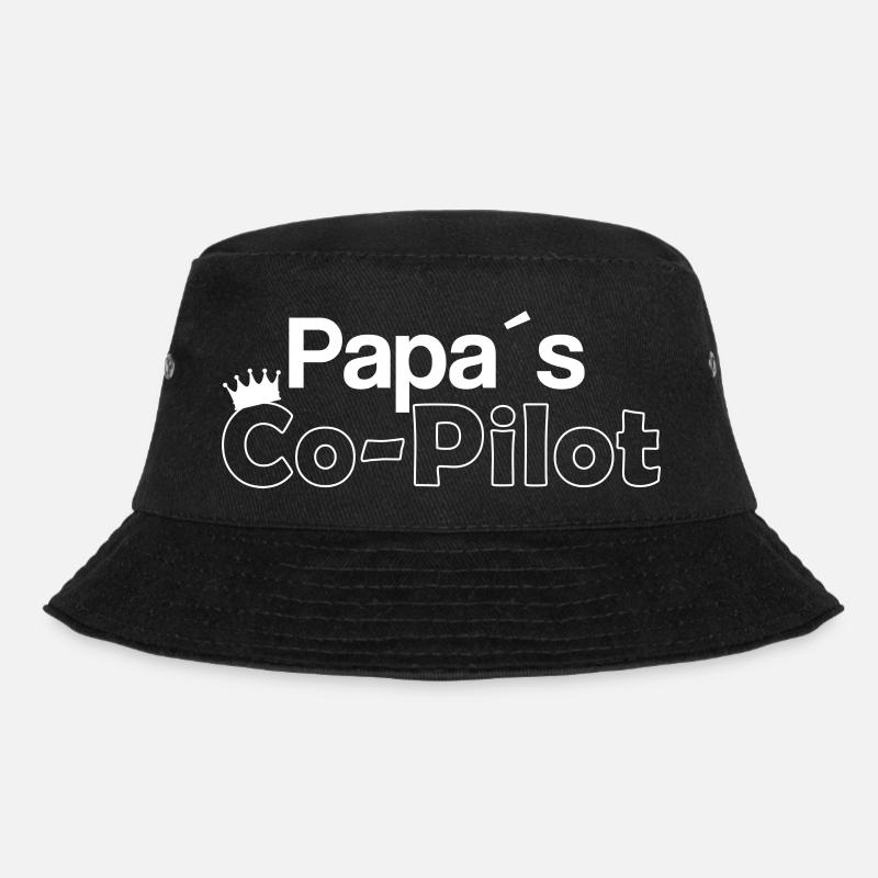 Auto - Papa's co Pilot - Bucket Hat - Schwarz