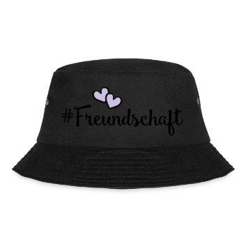 freundschaft herzen - Bucket Hat - Schwarz - Vorne - Lela (165cm)