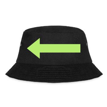 Green arrow to the left - Bucket Hat - black - Front - Lela (165cm)