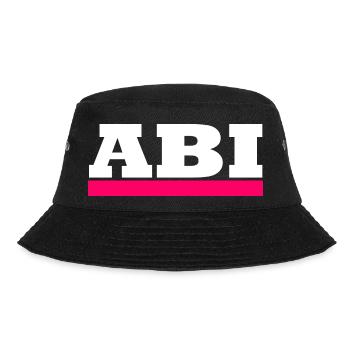 Abi - Motiv zum personalisieren - Bucket Hat - Schwarz - Vorne - Lela (165cm)