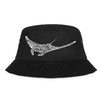 tatoo raie manta blanche - Bob - noir - Devant - Lela (165cm)