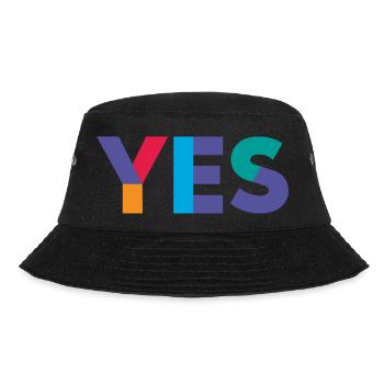 Ja, Schottland - Bucket Hat - Schwarz - Vorne - Lela (165cm)