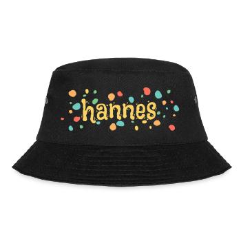 Kleckse Farbkleckse hannes - Bucket Hat - Schwarz - Vorne - Lela (165cm)
