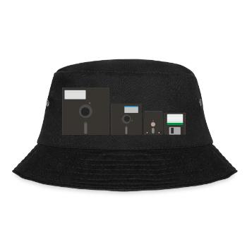 Satz der Disketten (2) - Bucket Hat - Schwarz - Vorne - Lela (165cm)