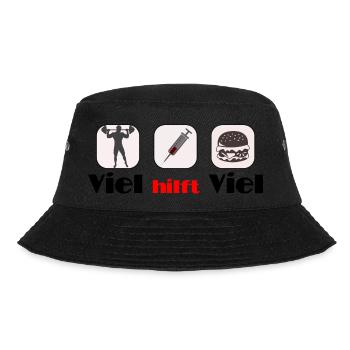 Bodybuilding Training Stoff Anabolika Lustig - Bucket Hat - Schwarz - Vorne - Lela (165cm)