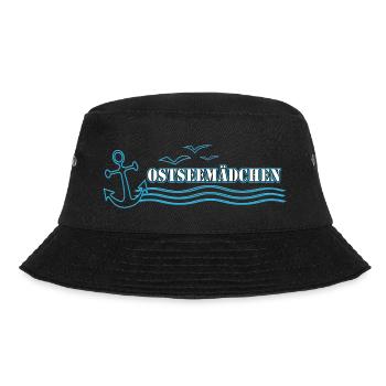 Ostseemädchen blau |Yolo-Artwork - Bucket Hat - Schwarz - Vorne - Lela (165cm)