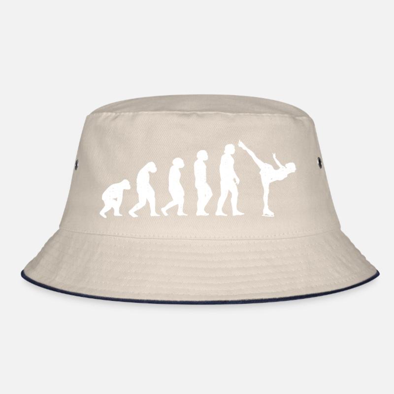 Eislauf Evolution Schlittschuh Entwicklung Winter Bucket Hat