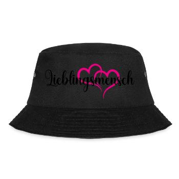 Lieblingsmensch - Bucket Hat - Schwarz - Vorne - Lela (165cm)