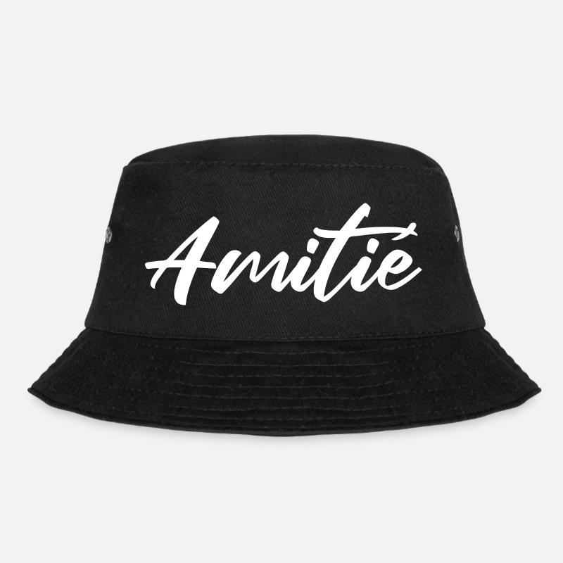 Freundschafts-Elegante Schrift - Bucket Hat - Schwarz
