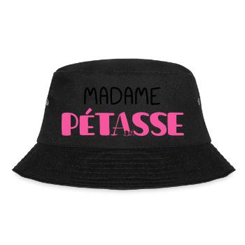 Madame pétasse cadeau humour femme humour pétasse - Bob - noir - Devant - Lela (165cm)
