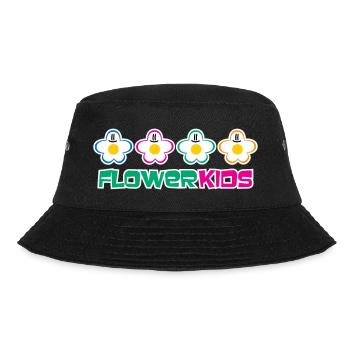 FLOWERKIDS (Row Logo) - Bucket Hat - black - Front - Lela (165cm)