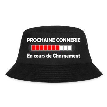 T-shirt prochaine connerie idee cadeau humour - Bob - noir - Devant - Lela (165cm)
