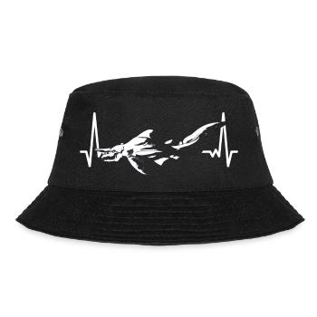 Liebt Kobold Hai Geschenk - Bucket Hat - Schwarz - Vorne - Lela (165cm)