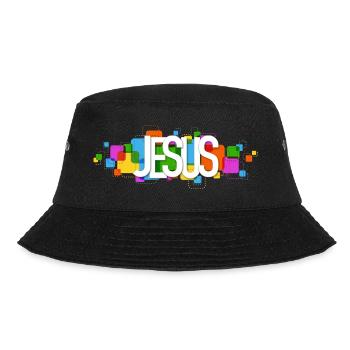 Jesus Christus von Nazareth Glaube Bibel Jesus - Bucket Hat - Schwarz - Vorne - Lela (165cm)