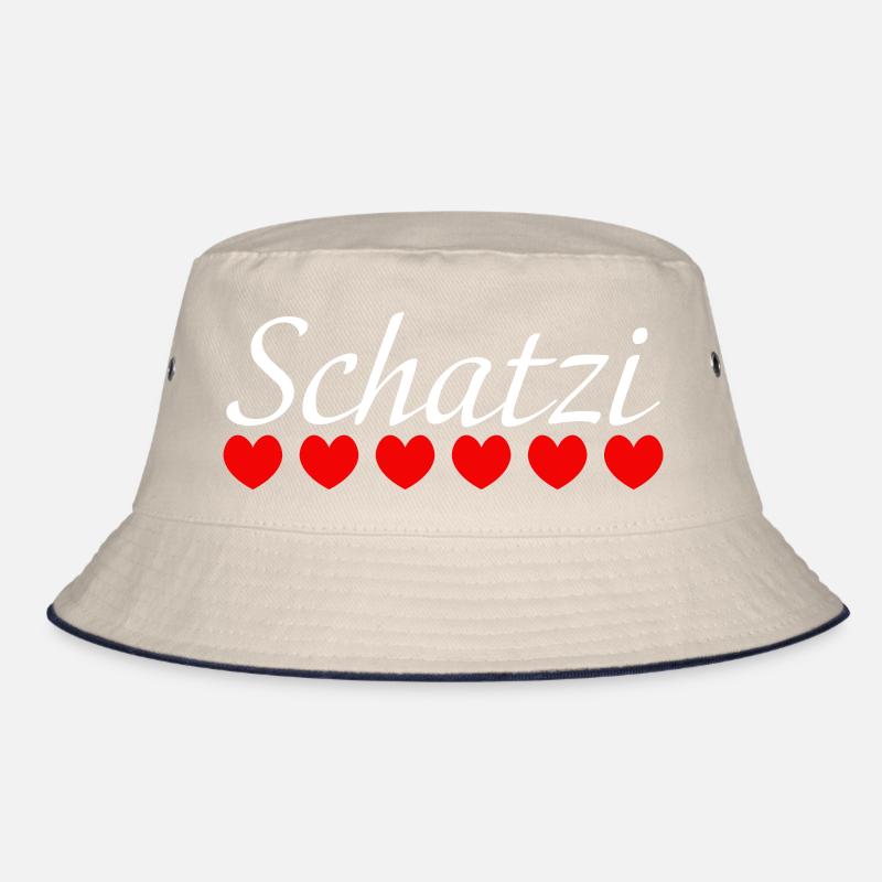 Herzchen Schatzi white Bucket Hat