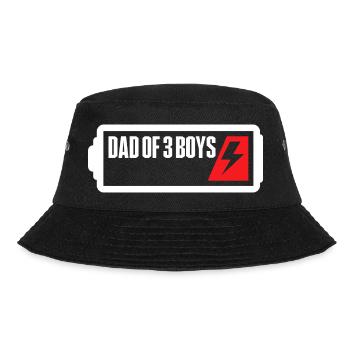 Dad Of 3 Boys - Bucket Hat - black - Front - Lela (165cm)