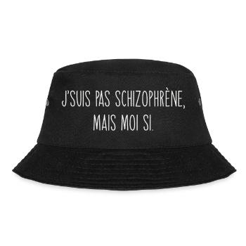 J’suis pas schizophrène, mais moi si. Humour - Bob - noir - Devant - Lela (165cm)
