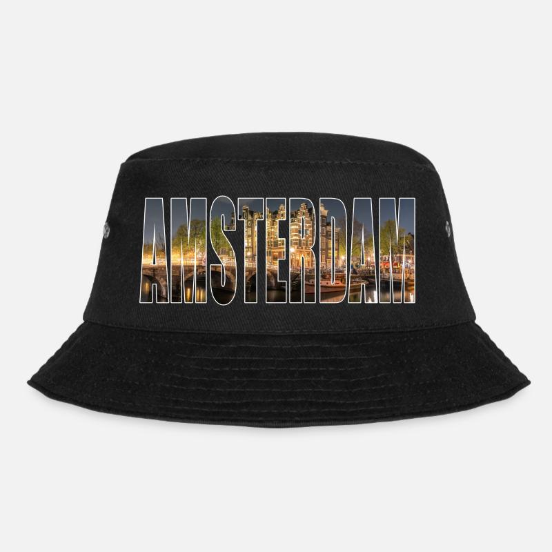 Amsterdam - Bucket Hat - black