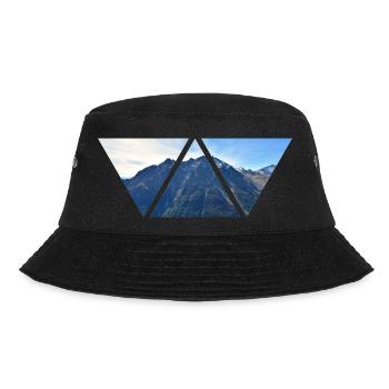 Alpen Dreieck Wandern Geschenk Urlaub Österreich - Bucket Hat - Schwarz - Vorne - Lela (165cm)