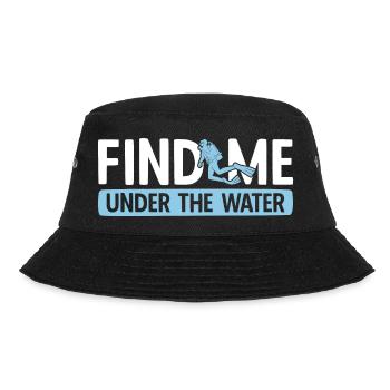 Apnoetaucher Freitaucher Taucher - Bucket Hat - Schwarz - Vorne - Lela (165cm)