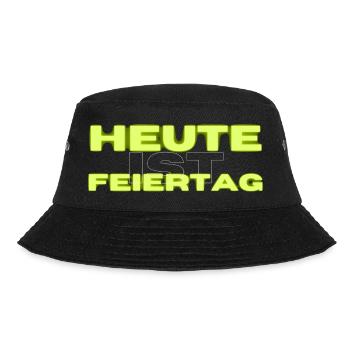 heute ist feiertag - Bucket Hat - Schwarz - Vorne - Lela (165cm)