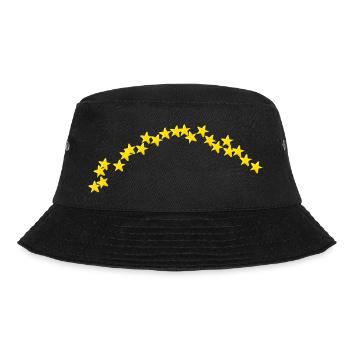 Stararc semicircle small 3D stars - Bucket Hat - black - Front - Lela (165cm)