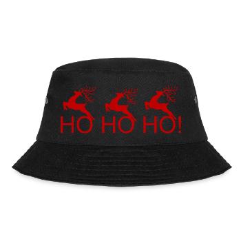 Ho Ho Ho!_Weihnachtszeit - Bucket Hat - Schwarz - Vorne - Lela (165cm)