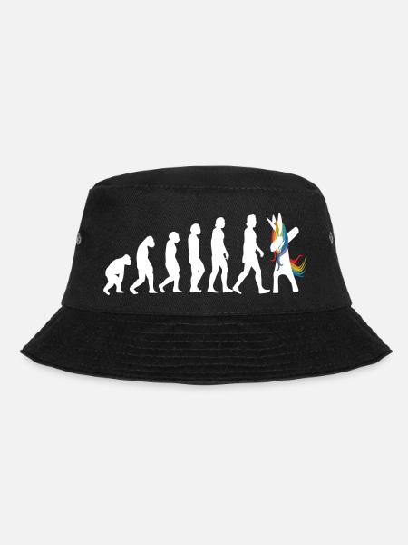 Evolution Unicorn that's the story - Bucket Hat - black