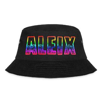aleix rs regenbogen - Bucket Hat - Schwarz - Vorne - Lela (165cm)