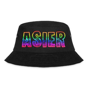 asier rs regenbogen - Bucket Hat - Schwarz - Vorne - Lela (165cm)