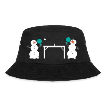 Snowman Table Tennis Snowball - Bucket Hat - black - Front - Lela (165cm)