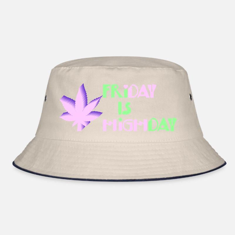 Friday is Highday mit Weedblatt Bucket Hat