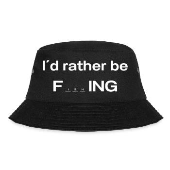 I ́d rather be fishing - Bucket Hat - black - Front - Lela (165cm)