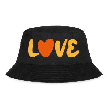 Love Heart Dots Handwriting Love Valentine's Day - Bucket Hat - black - Front - Lela (165cm)