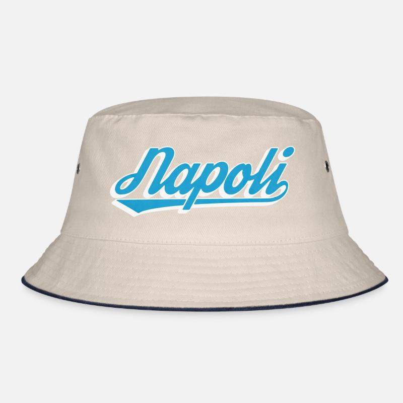 Napoli Retro Script Blau Bucket Hat