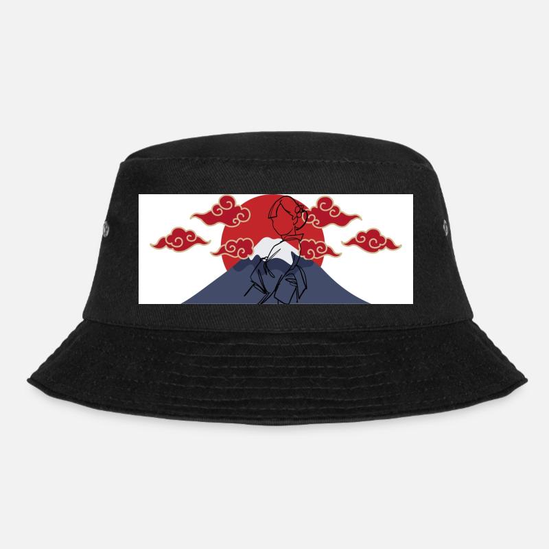 Japan Design Geschenkidee - Bucket Hat - Schwarz