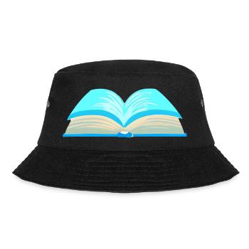 Buch Lesen Geschenk Leser Buchliebhaber Bücher - Bucket Hat - Schwarz - Vorne - Lela (165cm)
