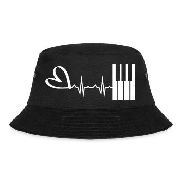 Klavier Musik - Bucket Hat - Schwarz - Vorne - Lela (165cm)