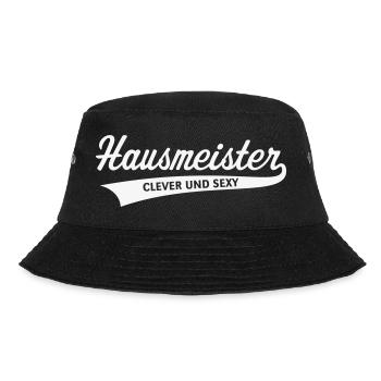 Hausmeister – Clever Und Sexy (White) - Bucket Hat - Schwarz - Vorne - Lela (165cm)