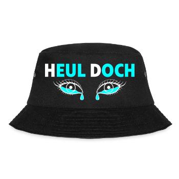 Heul doch - Tränende Augen - Bucket Hat - Schwarz - Vorne - Lela (165cm)